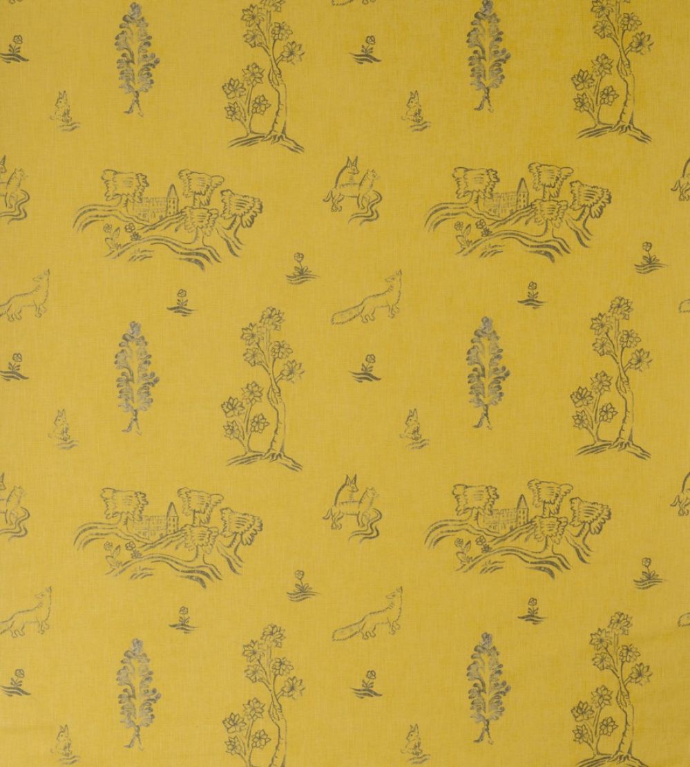 Friendly Folk Fabric by Andrew Martin Provencal Yellow