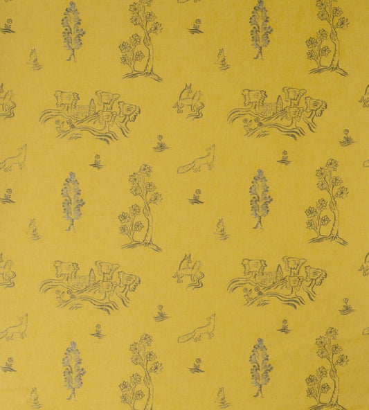 Friendly Folk Fabric by Andrew Martin Provencal Yellow
