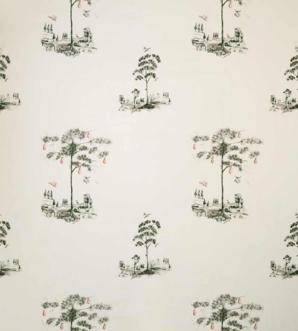 Travellers Tales Fabric by Andrew Martin Charcoal