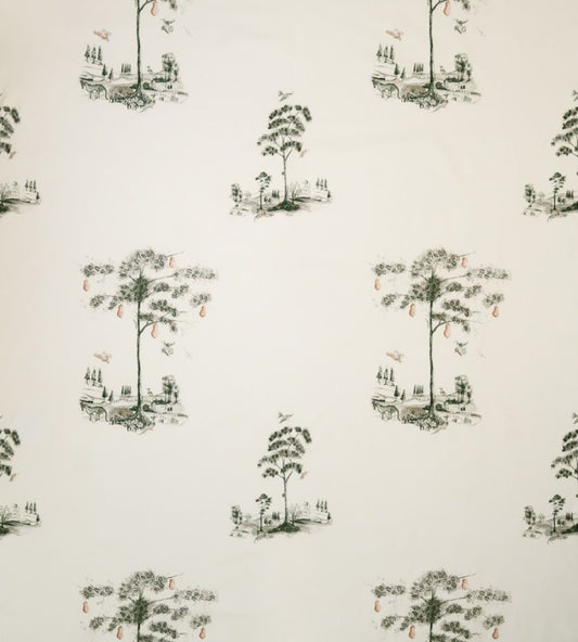 Travellers Tales Fabric by Andrew Martin Charcoal