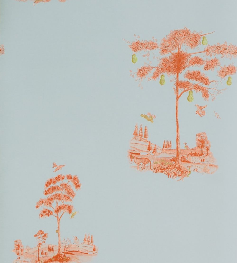 Pear Tree Wallpaper by Andrew Martin Sunset Orange