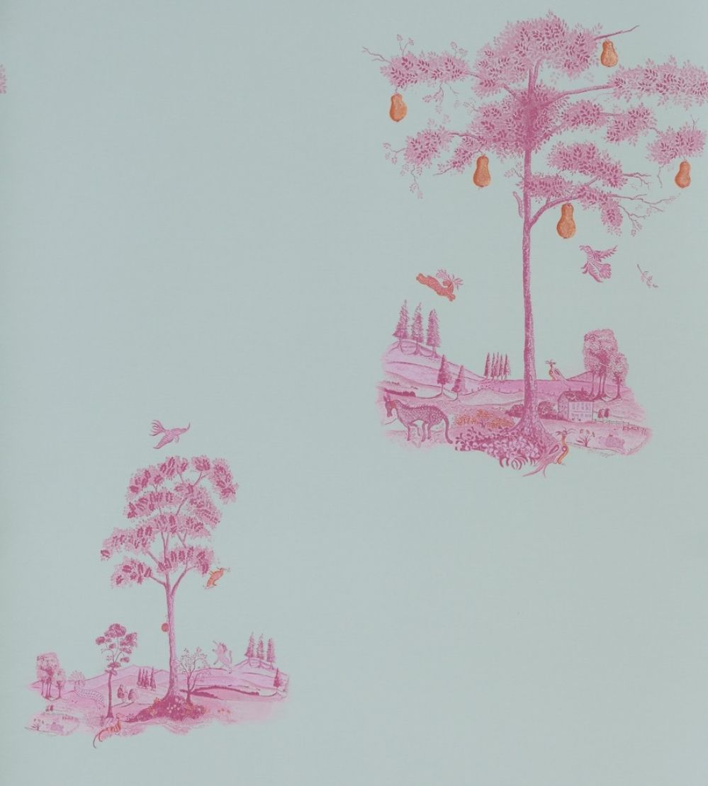 Pear Tree Wallpaper by Andrew Martin Sunset Pink