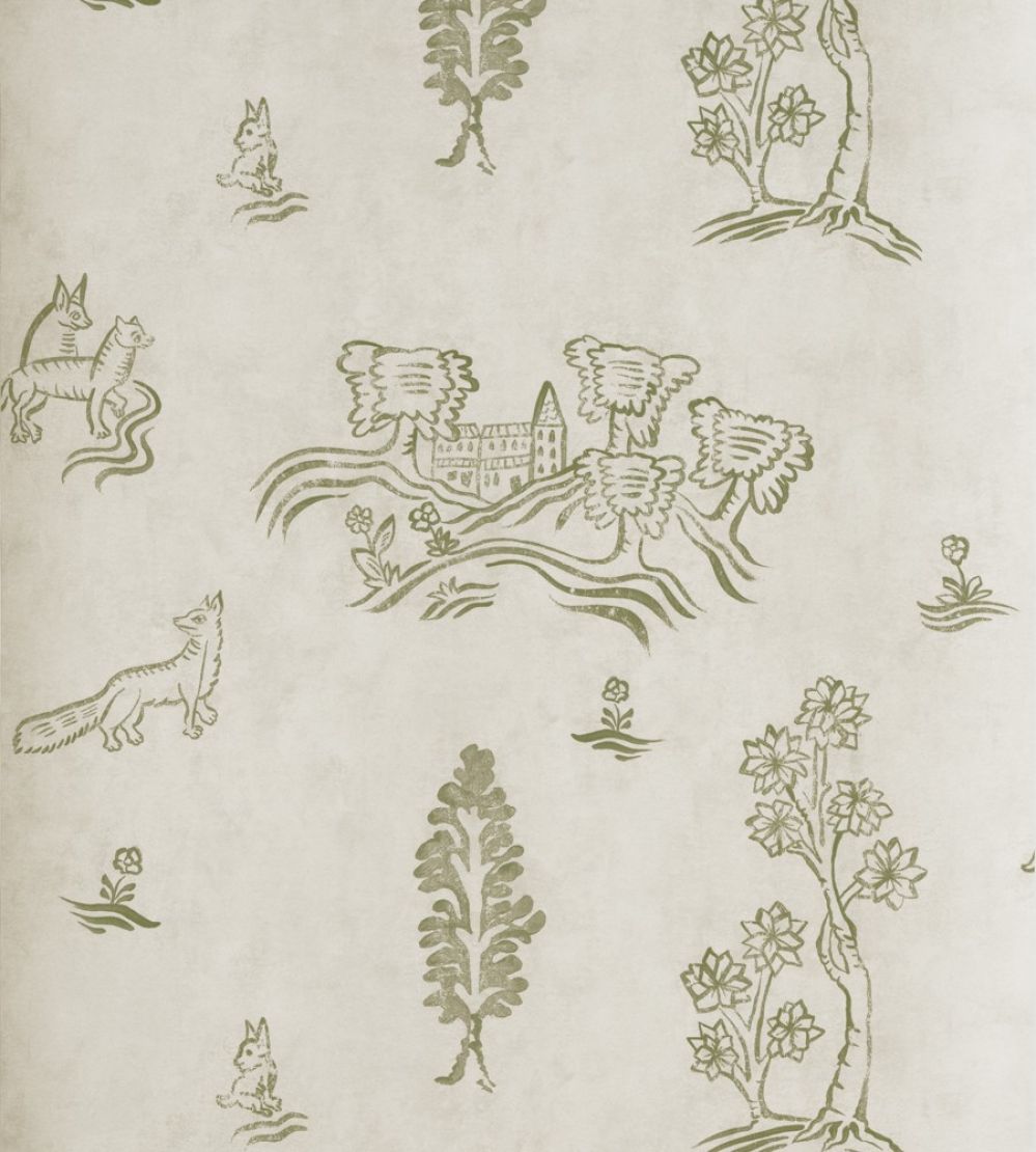 Wychwood Wallpaper by Andrew Martin Basil Green