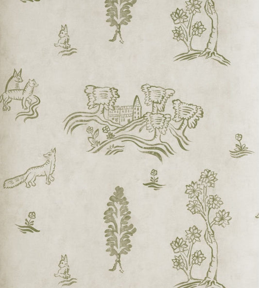 Wychwood Wallpaper by Andrew Martin Basil Green