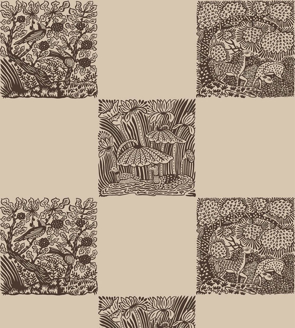 Animal Check Wallpaper by Josephine Munsey Chimney/Cromwell Stone