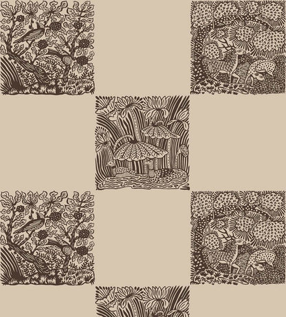 Animal Check Wallpaper by Josephine Munsey Chimney/Cromwell Stone