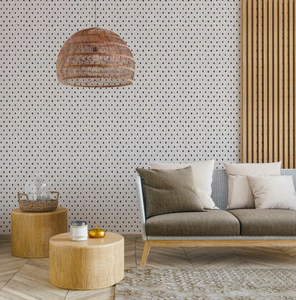 Animal Print wallpaper by Coordonné in Piedra, shown in a styled room