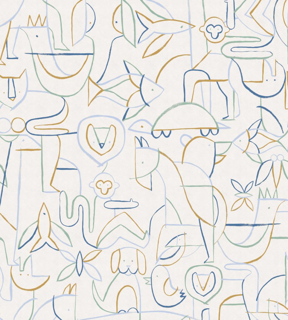 Animalia Wallpaper by Coordonne Indigo