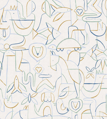 Animalia Wallpaper by Coordonne Indigo