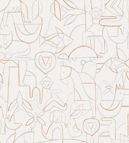 Animalia Wallpaper by Coordonne Mint