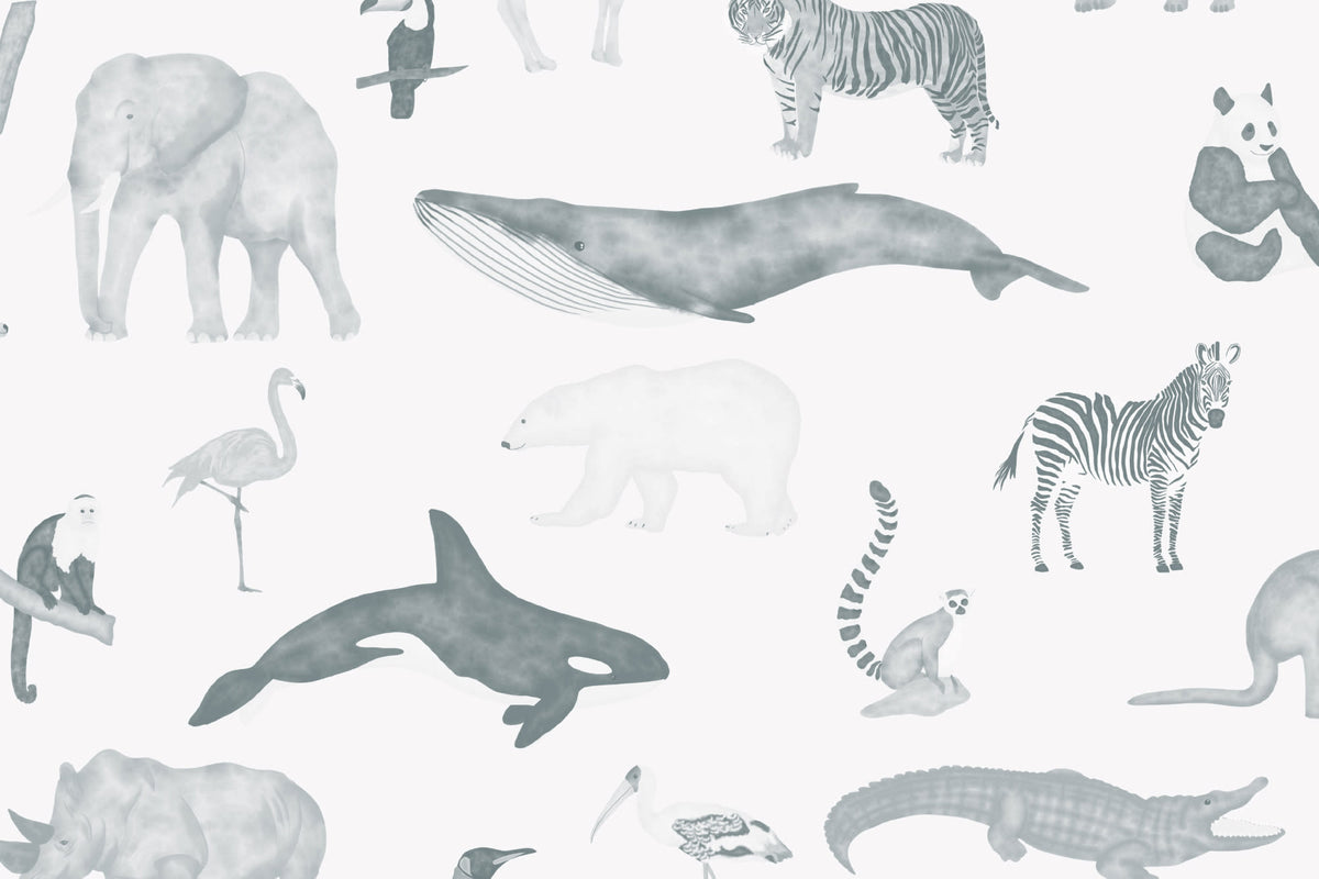 Animalia Blue wallpaper by Hovia