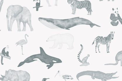 Animalia Blue wallpaper by Hovia