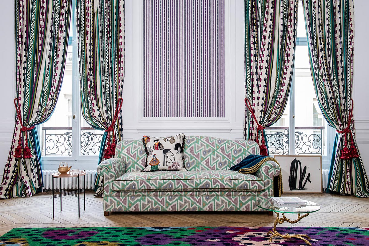 Anoki Fabric by Pierre Frey shown in a room setting