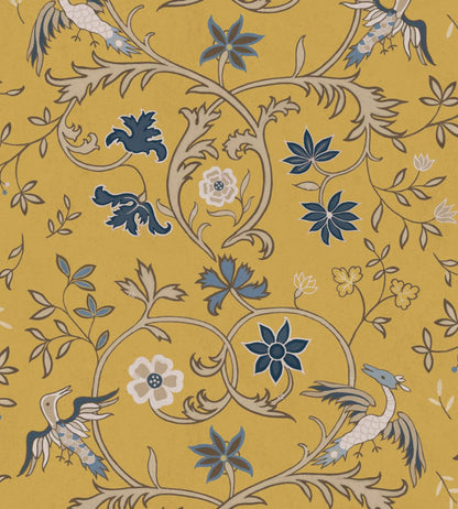 Antwerp Damask Wallpaper by Coordonne Mustard