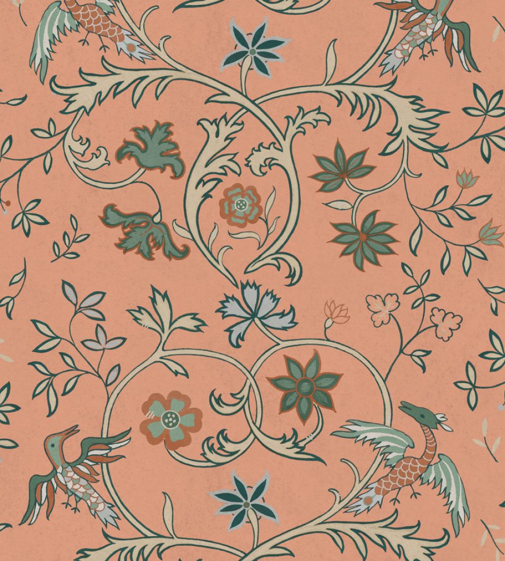 Antwerp Damask Wallpaper by Coordonne Peach