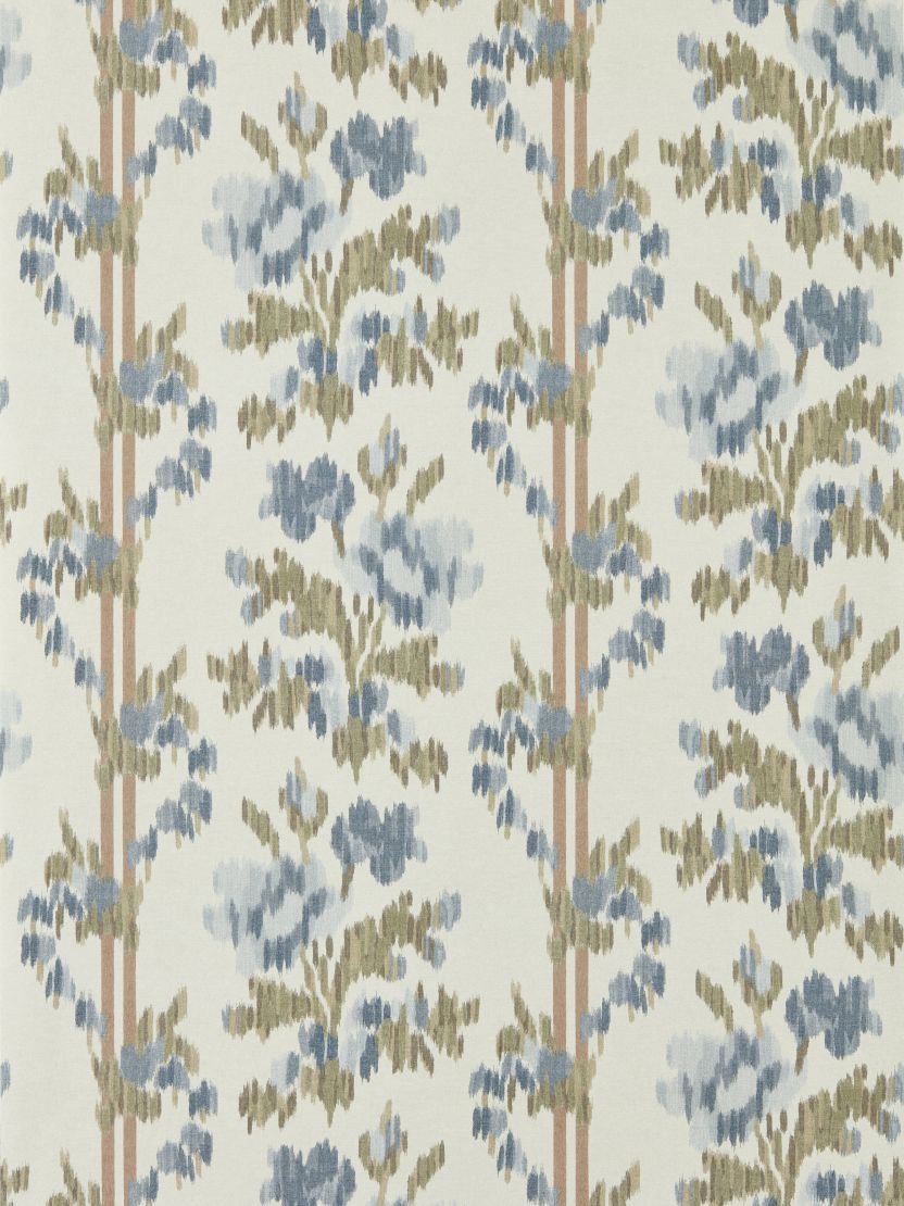 Apothecary Rose Wallpaper by Sanderson Ether Blues