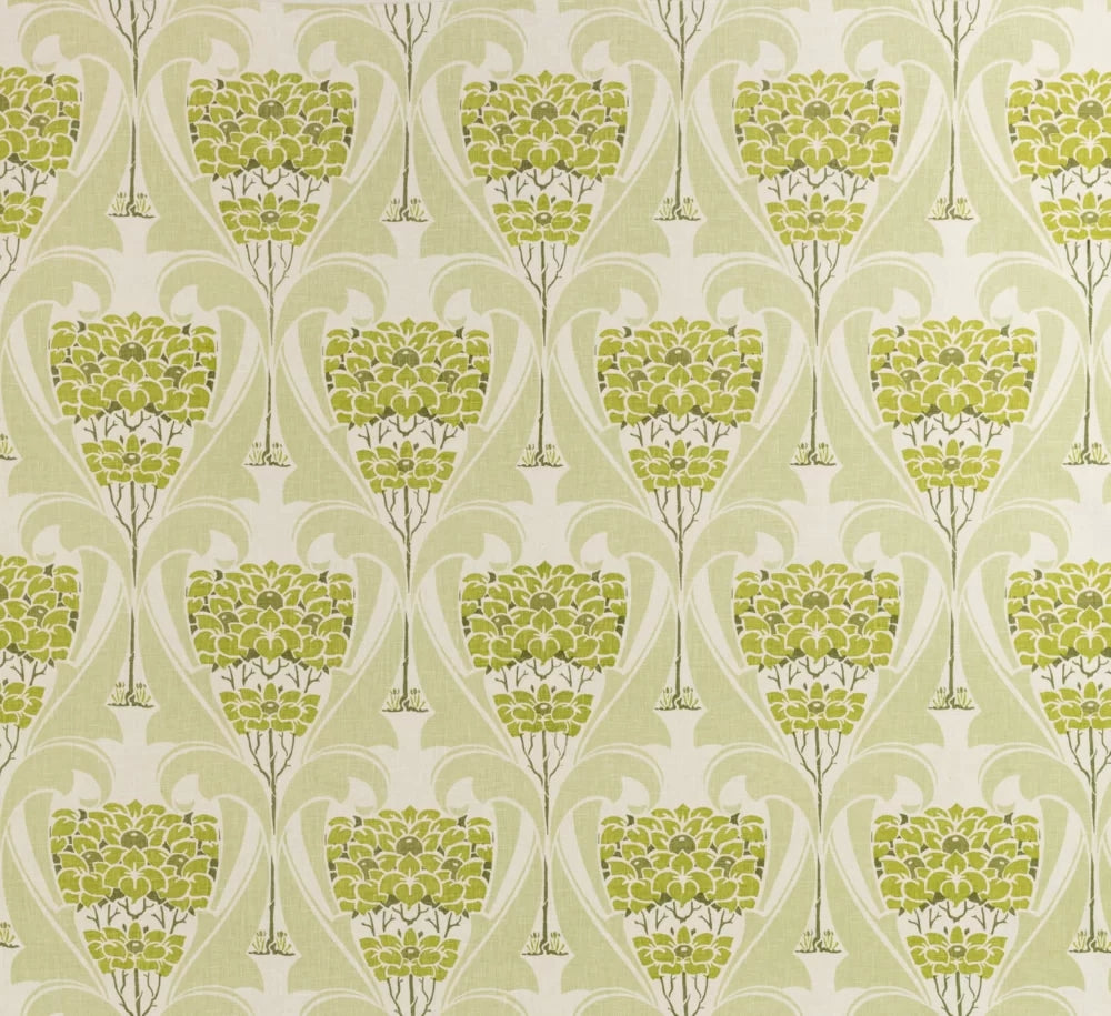 Apple Blossom Multi Greens on Tint fabric by Home Couture