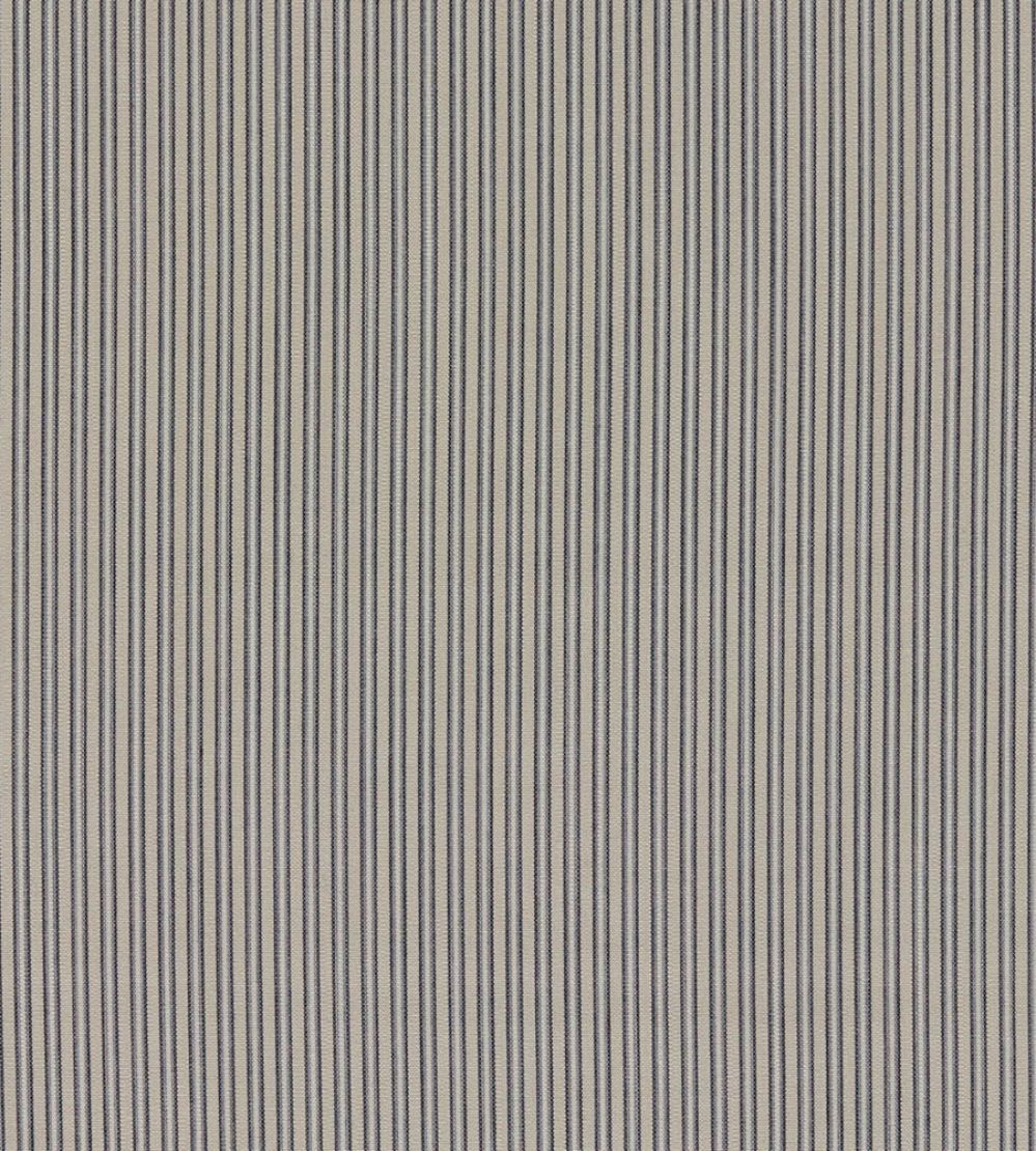 Apron Stripe Fabric by Zoffany Stone/Denim