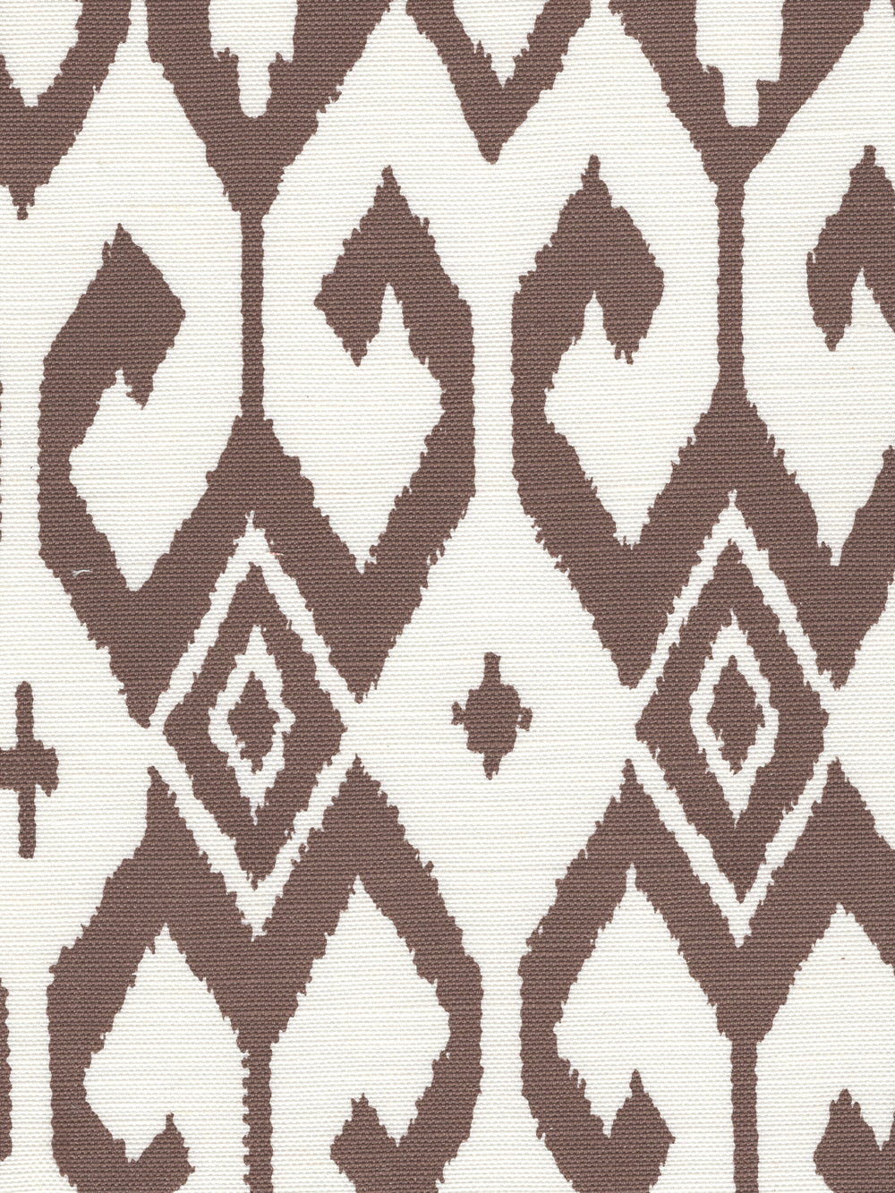 Aqua II Brown on White fabric by China Seas