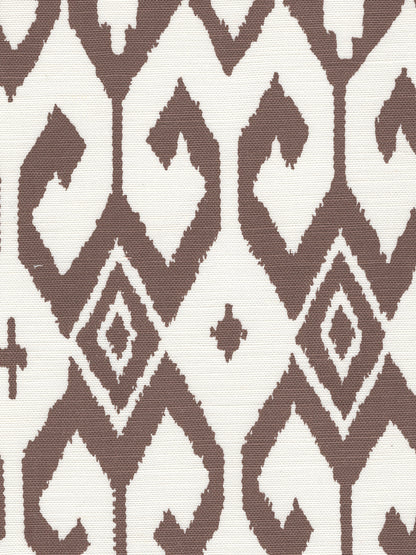 Aqua II Brown on White fabric by China Seas