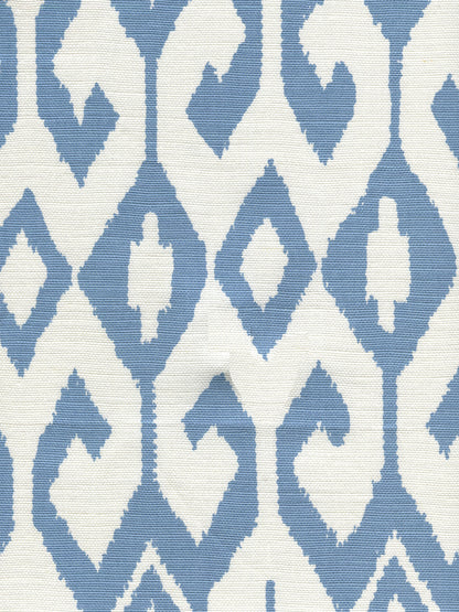 Aqua II French Blue on White fabric by China Seas