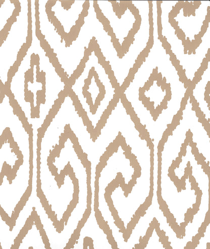Aqua IV Camel on White wallpaper by China Seas