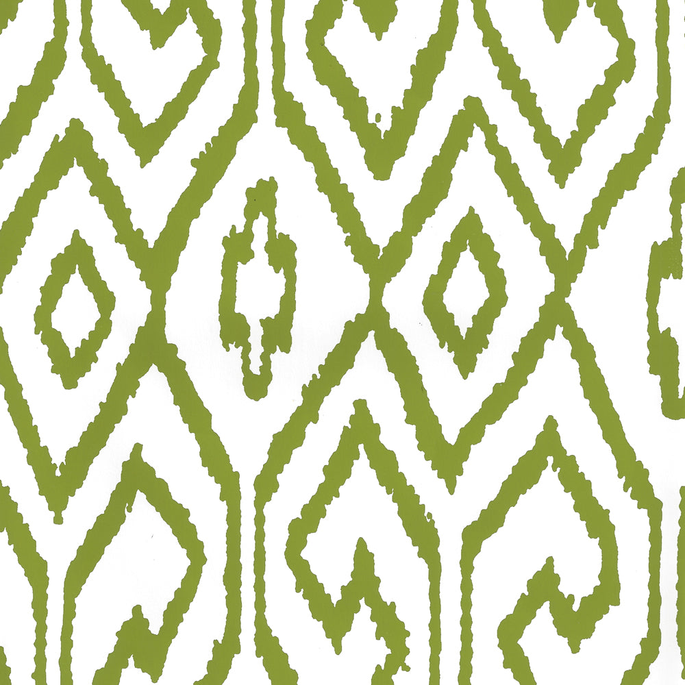 Aqua IV Jungle Green on White wallpaper by China Seas