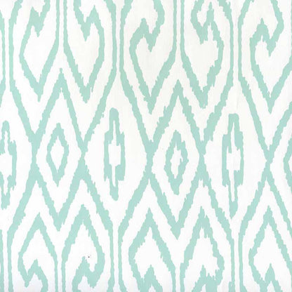 Aqua IV Turquoise on White wallpaper by China Seas