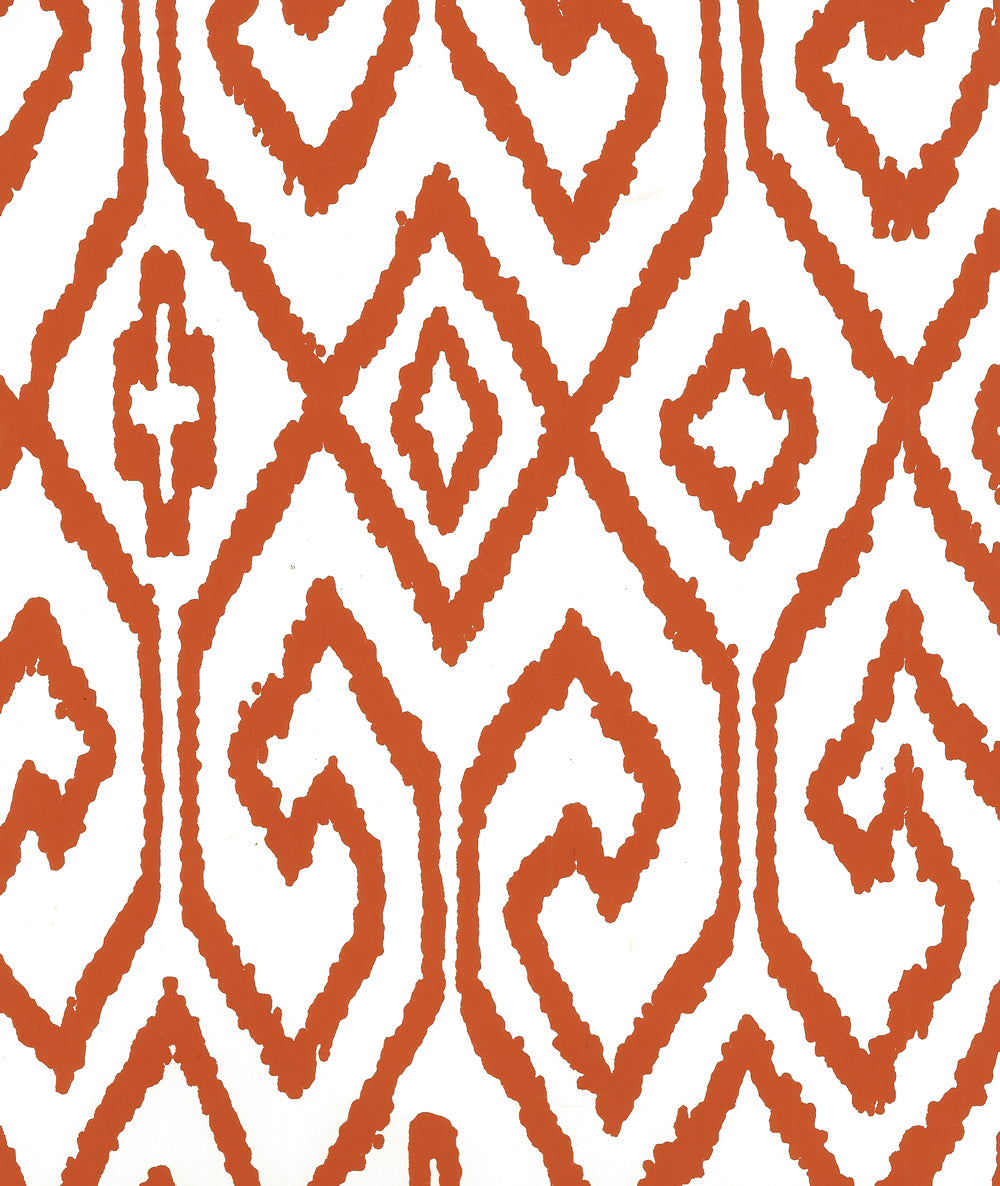 Aqua IV Rust on White wallpaper by China Seas