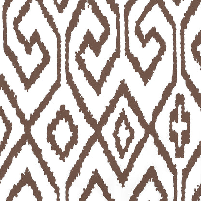 Aqua IV Brown on White wallpaper by China Seas