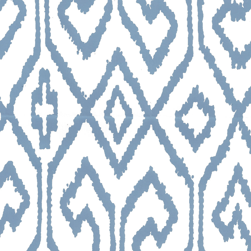 Aqua IV French Blue on White wallpaper by China Seas