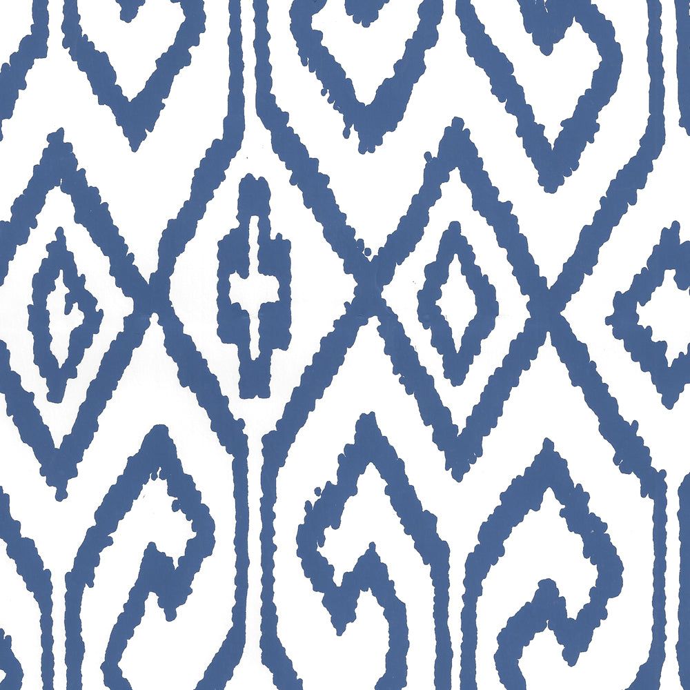 Aqua IV Navy on White wallpaper by China Seas