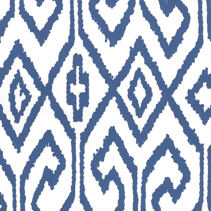 Aqua IV Navy on White wallpaper by China Seas