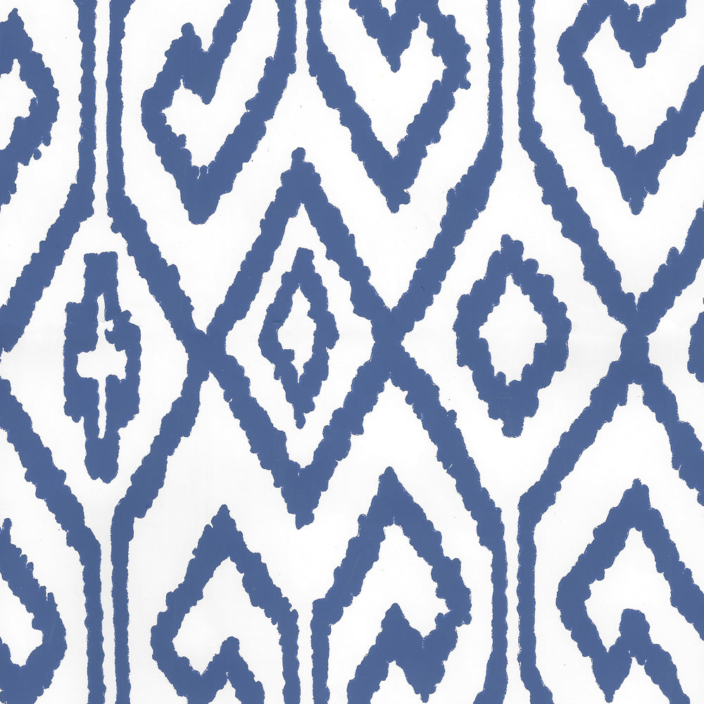 Aqua IV Navy on White Vinyl wallpaper by China Seas