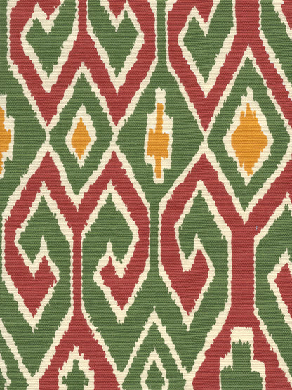 Aquarius Brique Leaf Yellow on Cream fabric by China Seas