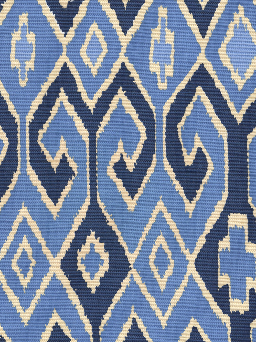 Aquarius New Navy/French Blue on Cream fabric by China Seas