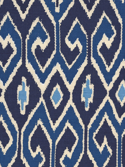 Aquarius Navy Royal on Tint fabric by China Seas