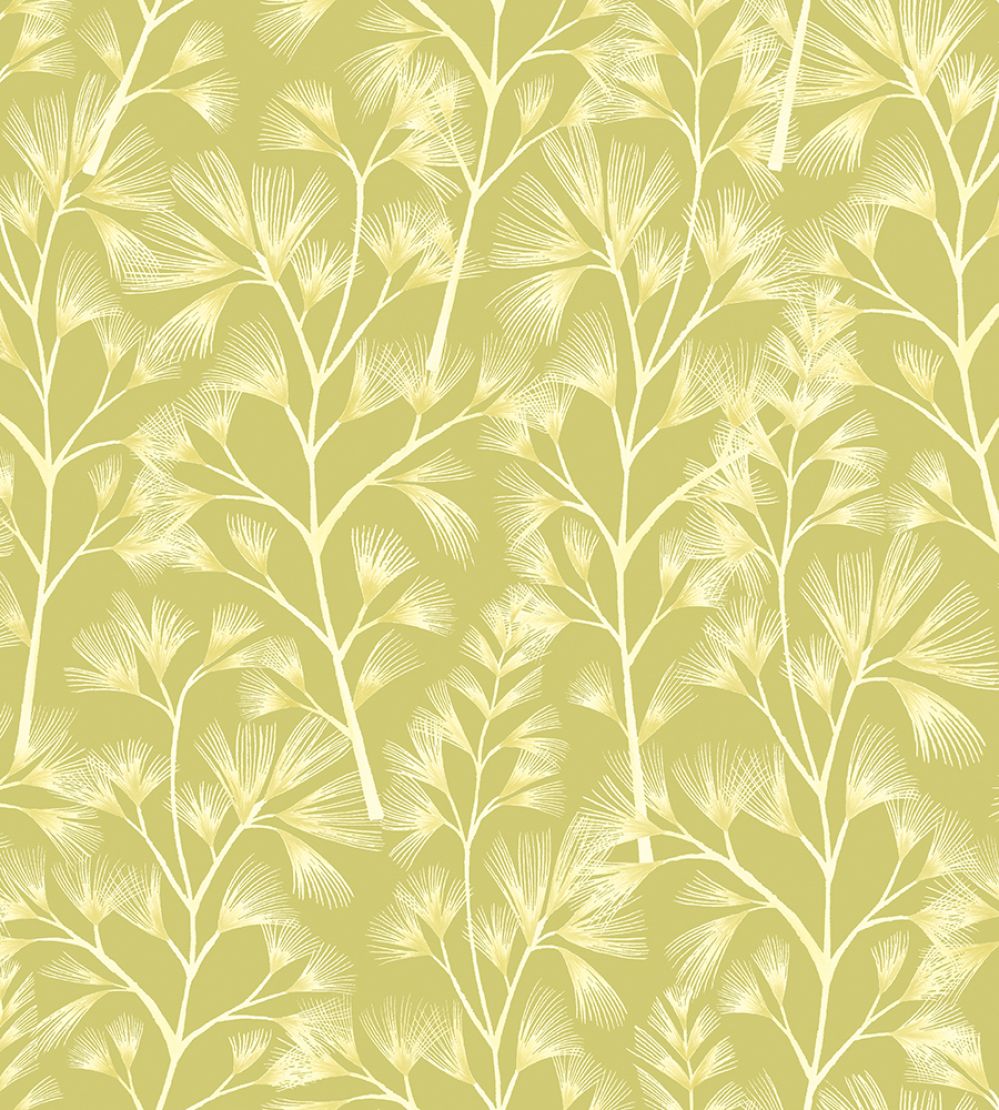 Arabella Wallpaper by Ohpopsi Chartreuse