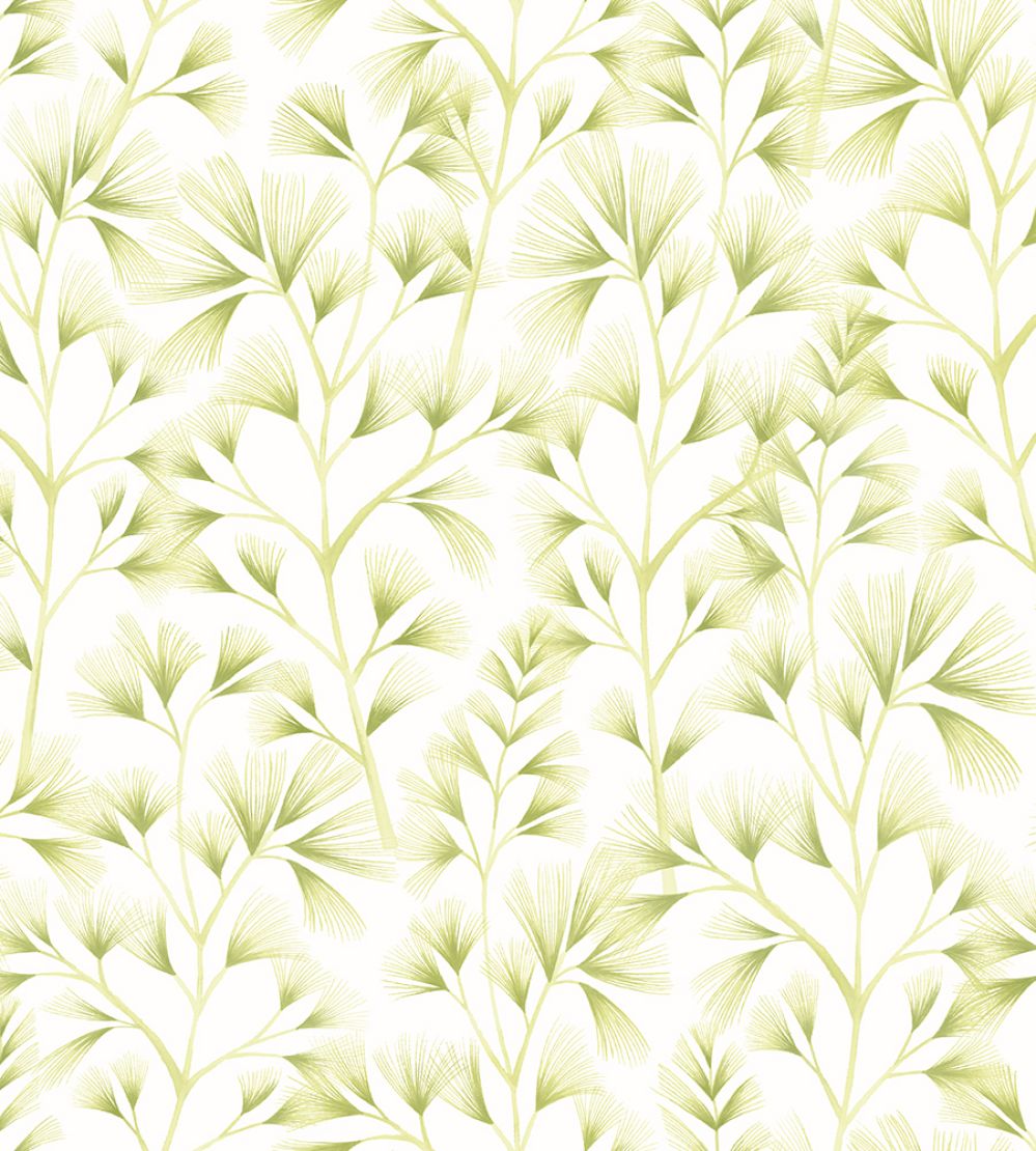 Arabella Wallpaper by Ohpopsi Green Cream