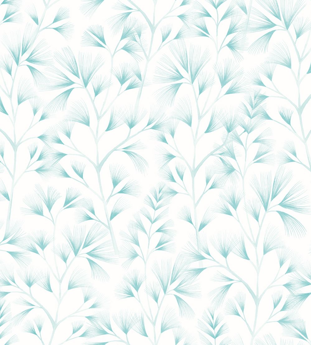 Arabella Wallpaper by Ohpopsi Teal Cream