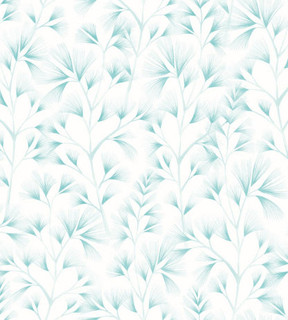 Arabella Wallpaper by Ohpopsi Teal Cream