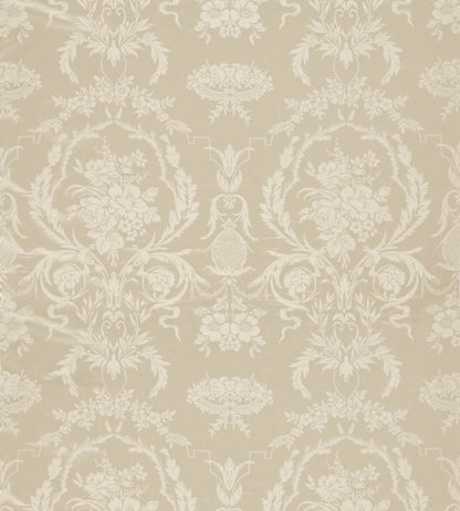 Arabesque Silk Fabric by Zoffany Warm White