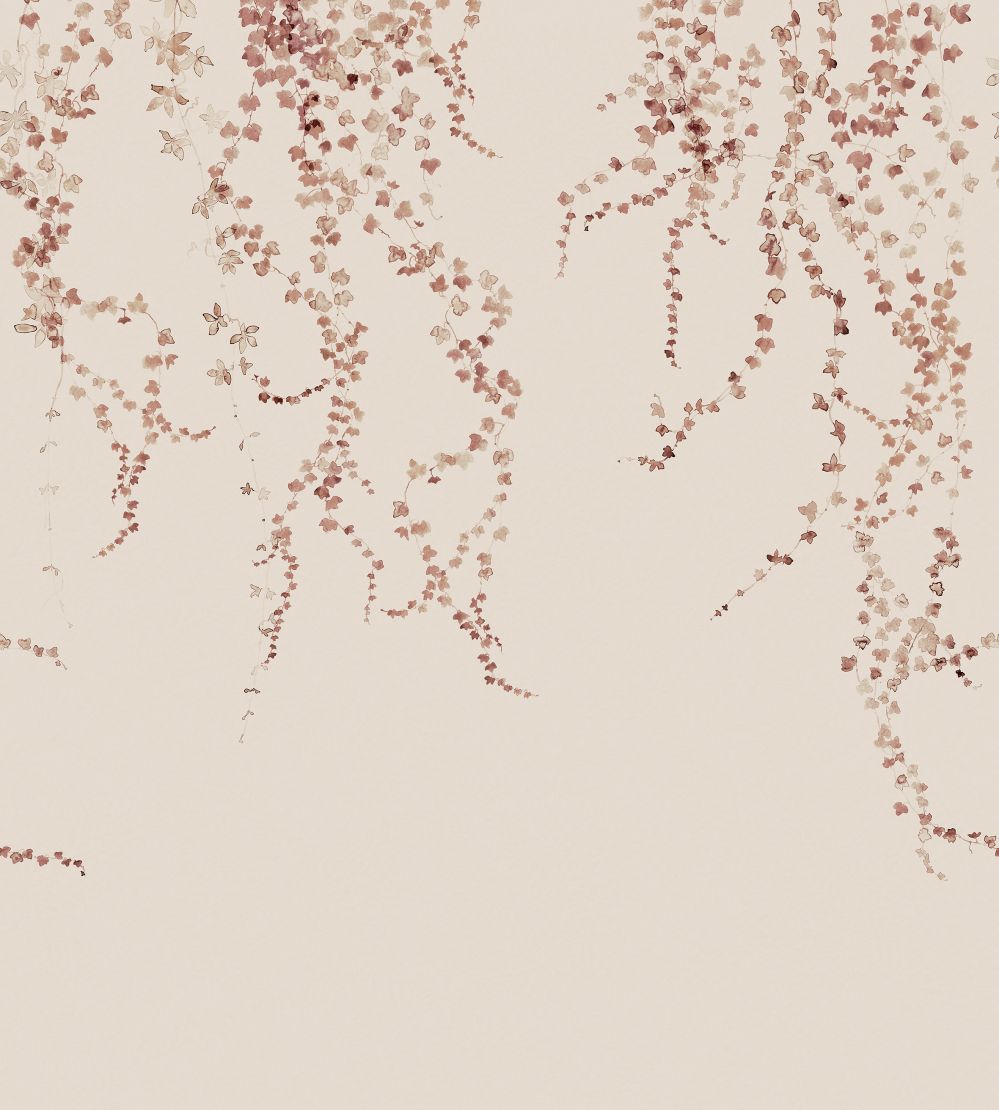 Aralia Mural by Sandberg Burgundy