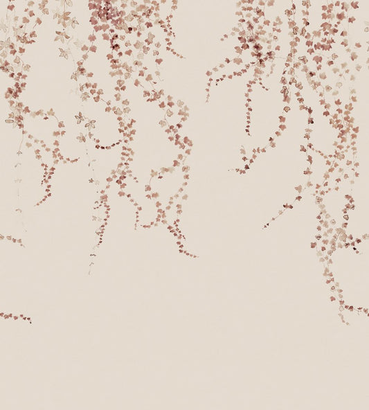 Aralia Mural by Sandberg Burgundy