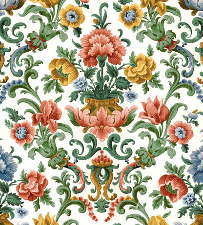 Aranjuez Damask Wallpaper by Coordonne Coral