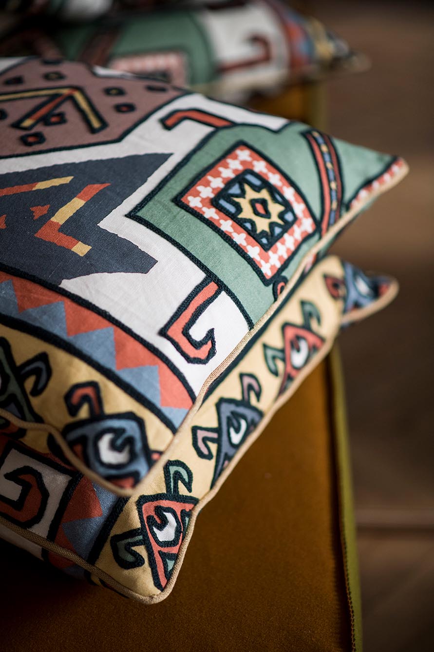 Arapahos Fabric by Pierre Frey shown in a room setting