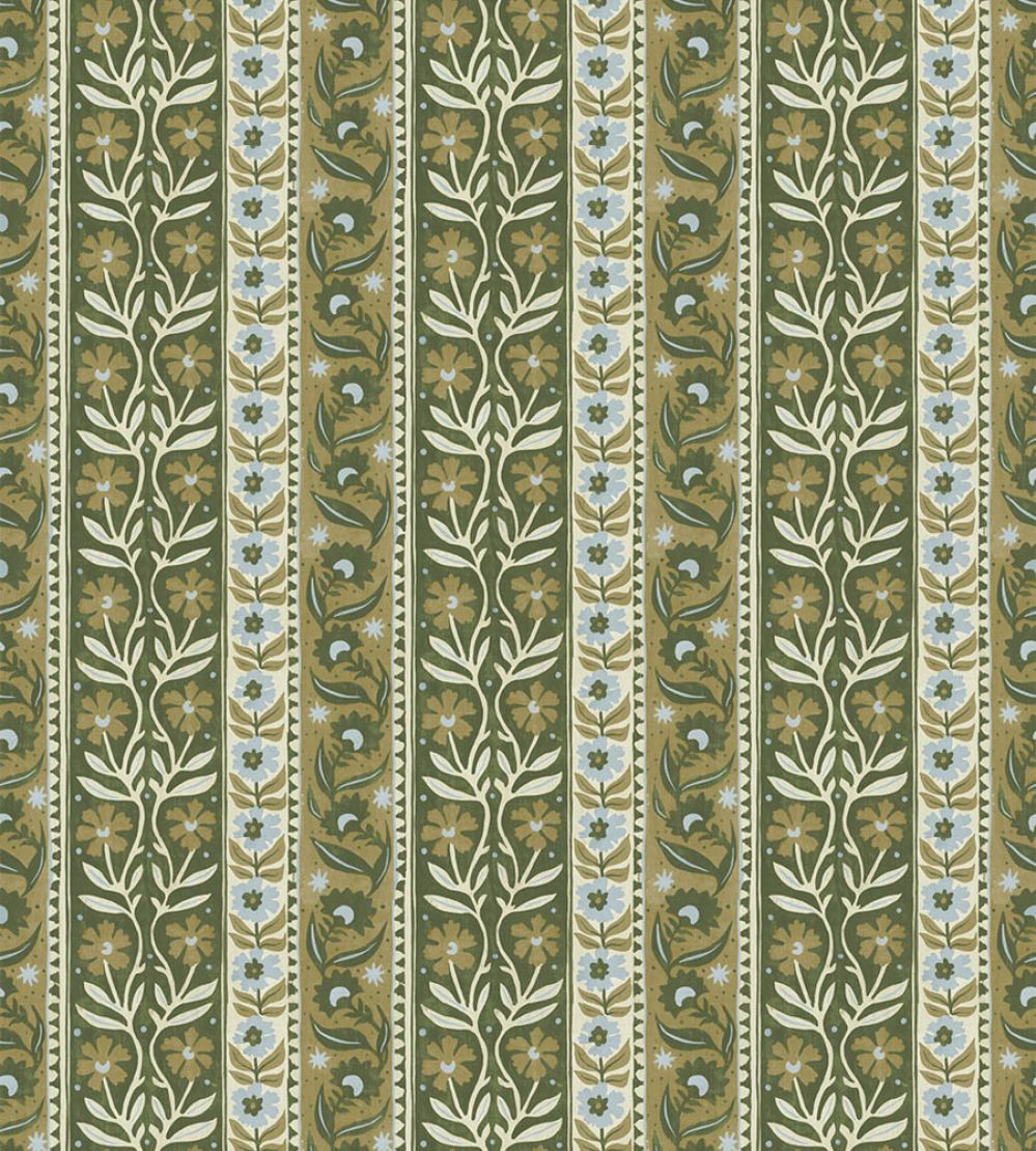 Arber Stripe Wallpaper by Josephine Munsey Green and Blue