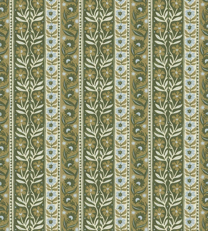 Arber Stripe Wallpaper by Josephine Munsey Green and Blue