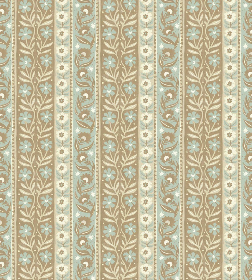 Arber Stripe Wallpaper by Josephine Munsey Stone and Aqua