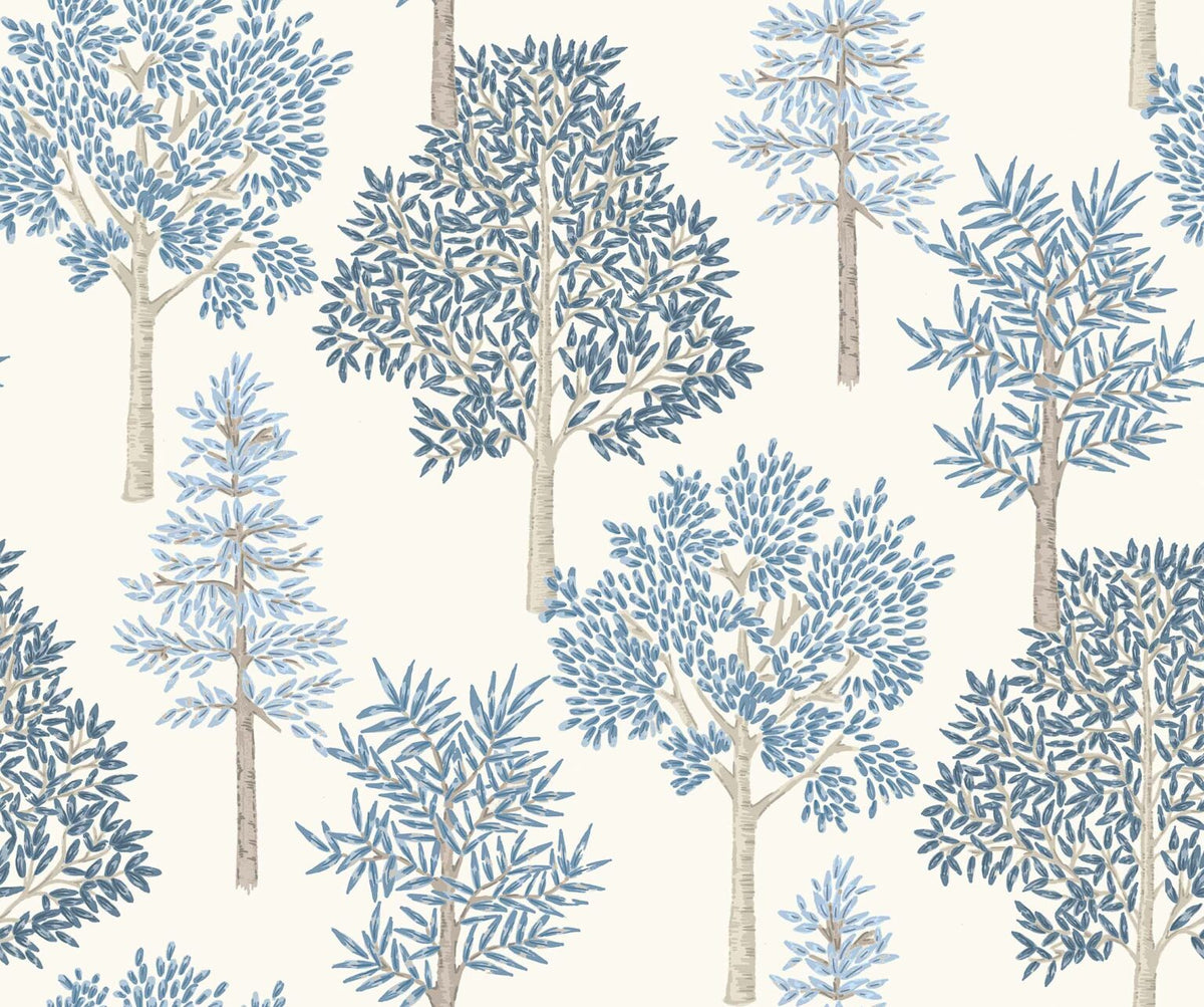 Arboleda wallpaper by Coordonné in Bahía, flat pattern view